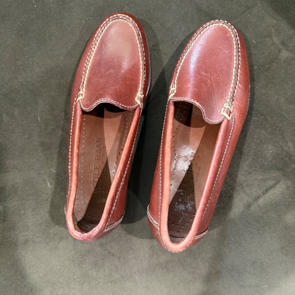 Cole HAAN Brown Leather Loafers. Sz 5 1/2 - Picture 7 of 7